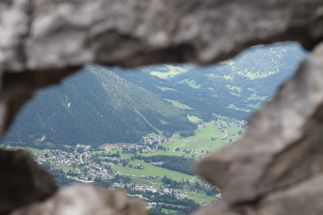 hitler's eagle's nest, looking through hole in rock